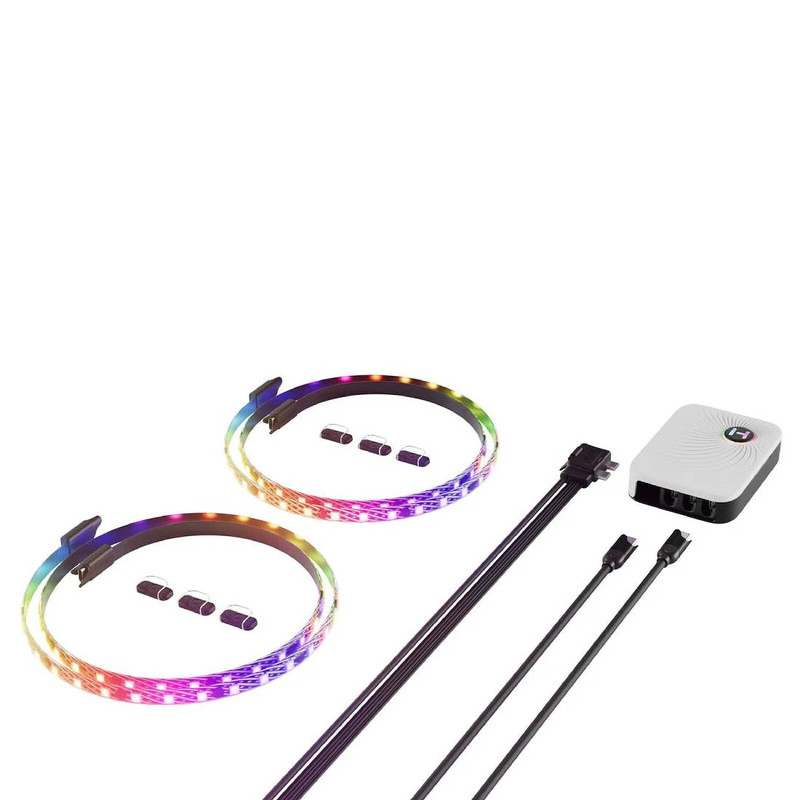 Hyte LS30 qRGB Light Strips 2 Pack with Nexus Portal Hub - إضاءة